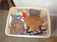 LAUNDRY BASKET OF MATERIAL & MISC / FRCL
