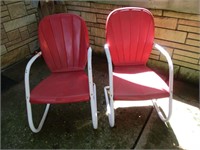 Lot of (2) Vintage Metal Chairs