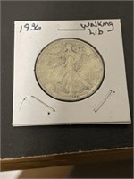 1936 S WALKING LIBERTY HALF DOLLAR