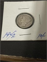 1942 MERCURY DIME