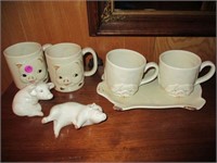 Set of Pig Glassware