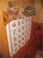 Alphabet Baby Quilt & Rack with Teddy Bears