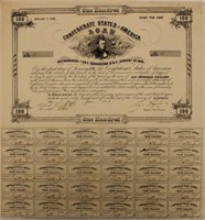 Confederate States. $100 War Bond