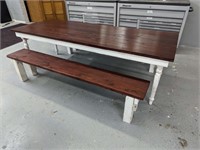 Custom Built Farmhouse Table and Benches
