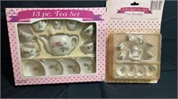 2) mini tea sets