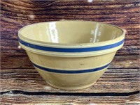 Vintage 10.5" Stoneware Banded Mixing Bowl