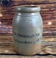 Vintage A.P. Donaghho WV Pottery Storage Jar