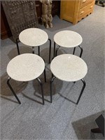Nest of four mid century modern tables
