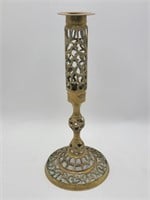 Large Brass Ornate Candle Holder 17"