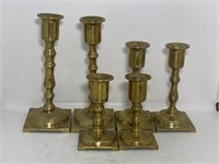 Three Similar Pairs, Brass VTG Candle Holders