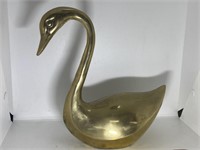 LARGE Solid Brass Swan/ Goose 11x11"