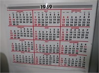 Vintage 1989 Wall Calender