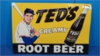 Modern Ted's Creamy Root Beer Sign