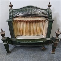 Antique Cast Iron & Enameled Parlor Heater