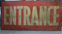 Vintage Entrance Sign Wood