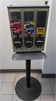 3 Unit Candy Dispenser on Pedestal 17x17x46 w/Key