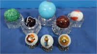 5 Large Marbles & 3 Smokey the Bear Marbles