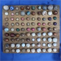 Large Lot of Antique Clay Marbles-Some Glazed