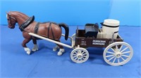 Cast Metal Horse Drawn Wagon/Bank Standard Oil