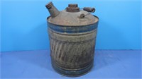 Vintage Galvanized Gas Can 1 Gal