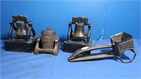 2 Vintage Brass Bell Banks, Cast Cannon Vintage