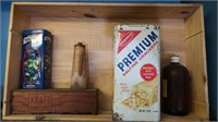 Vintage Kraft Pimento Box Nabisxo Saltine Tin &