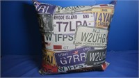 License  Plate Throw Pillow