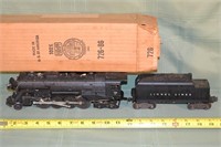 Lionel O Scale 726 2-8-4 steam locomotive with 646