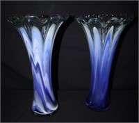 2pcs Art Glass Vases