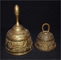 2pc Vintage Decorative Brass Bells