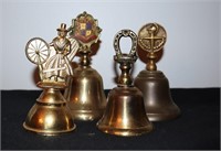 4pcs Vintage Decorative Brass Bells