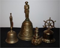 4pcs Vintage Brass Bells
