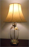 3 Setting Glass Brass Detail Lamp - works