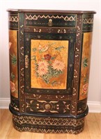 Asian Style Curved Credenza Cabinet