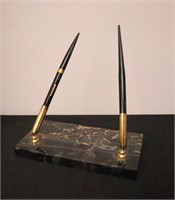 Sheaffer Black Marble Desk Pen Set