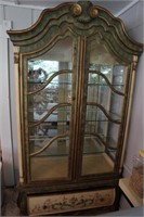 French Provincial Style Lighted Display Cabinet