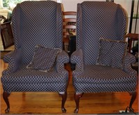 Pair of Highback Wingback Chairs