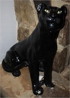 Vintage Panther Ceramic Statue - Feet Are Broken