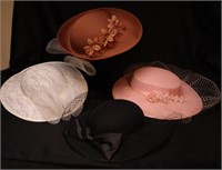 Set of 4 Vintage Hats - Czarina & More