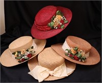 Set of 4 Liz Claiborne & Importina Hats