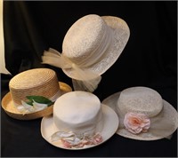 Set of 4 Straw Hats