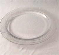 Lead crystal round serving plate, 14 inches