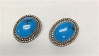 Sterling Silver earrings with turquoise stone