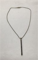 Sterling Silver necklace with long pendant