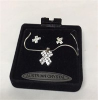 Austrian crystal necklace and earrings