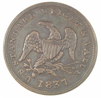 1837 Half Cent Token