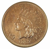 UNC Details 1867 Indian Cent