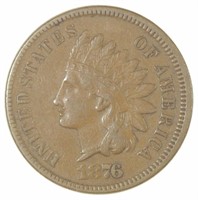 EF 1876 Indian Cent