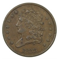 EF 1833 Half Cent