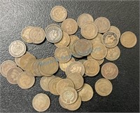 Group of 40+ Indian head pennies pre-1900